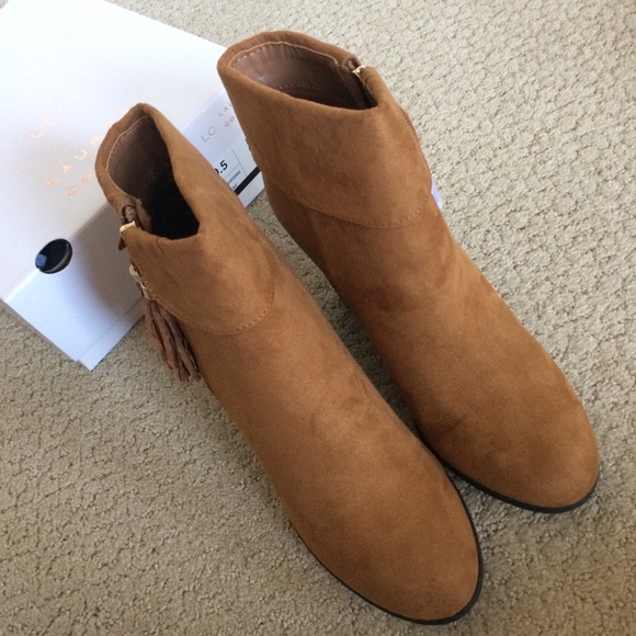 Lauren Conrad cognac tassel booties - Picture 3 of 6